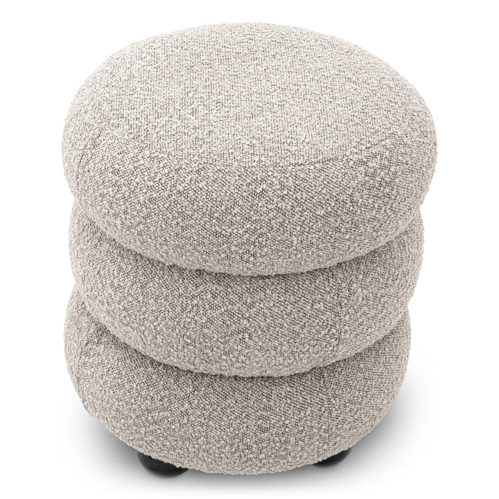Stool Tulum Boucl&Eacute; Grey Furniture Eichholtz