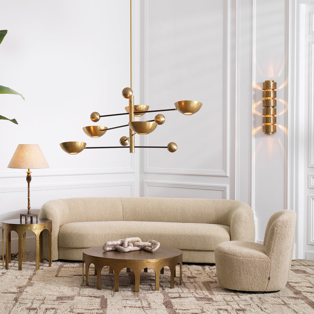 Sofa Blaine Boucl&Eacute; Sand Furniture Eichholtz