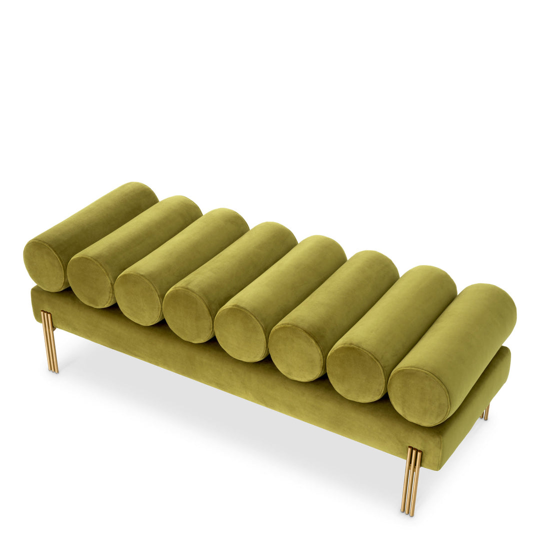 Bench Oxley Savona Vintage Green Velvet Furniture Eichholtz