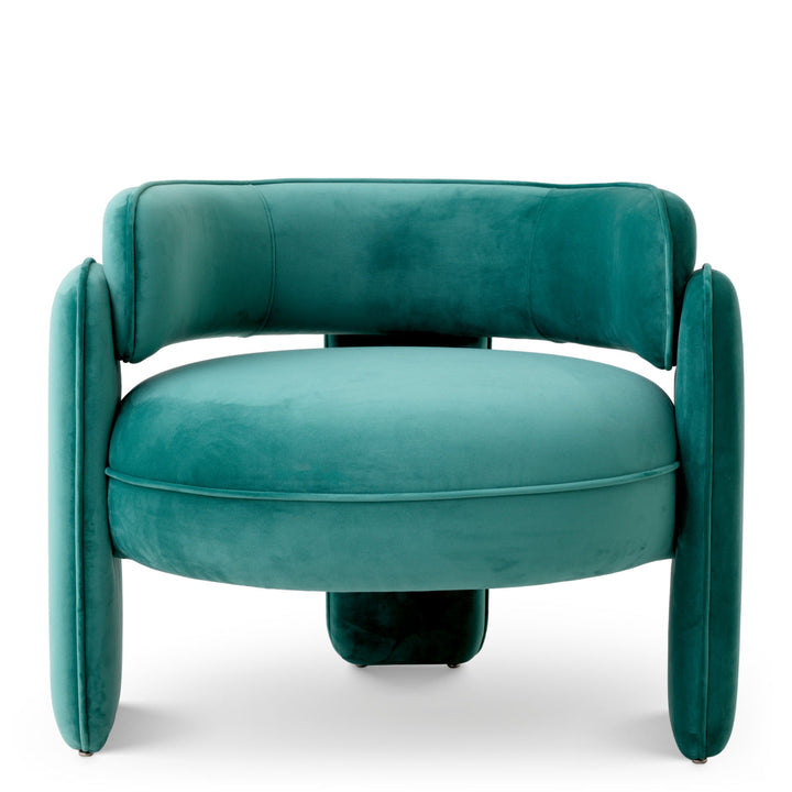 Chair Chaplin Savona Turquoise Velvet Furniture Eichholtz