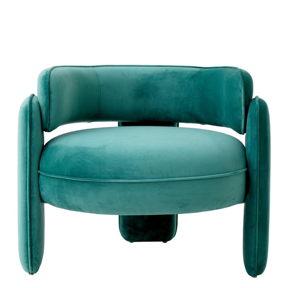 Chair Chaplin Savona Turquoise Velvet Furniture Eichholtz