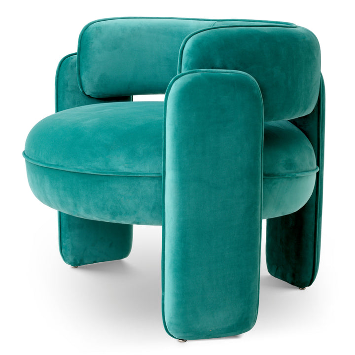 Chair Chaplin Savona Turquoise Velvet Furniture Eichholtz