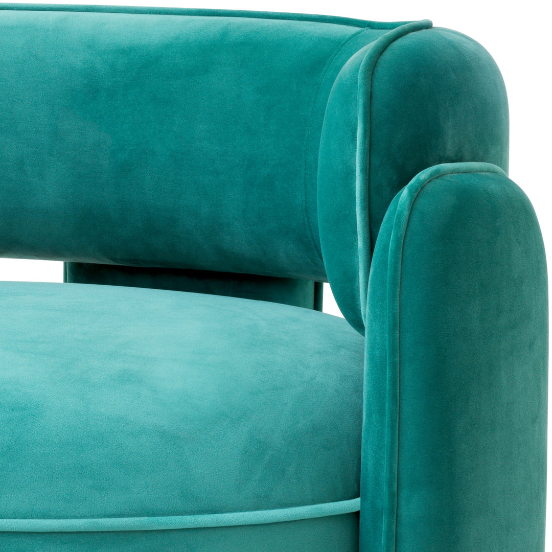 Chair Chaplin Savona Turquoise Velvet Furniture Eichholtz