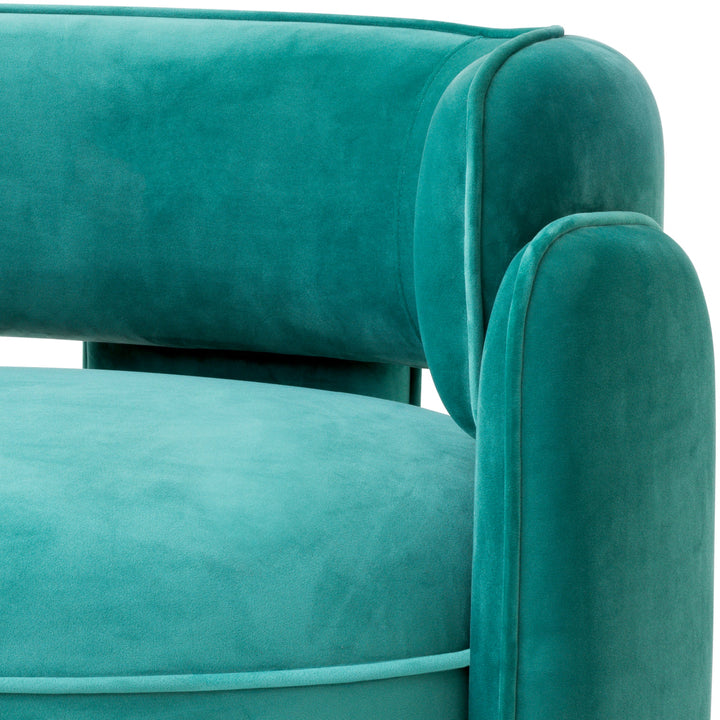 Chair Chaplin Savona Turquoise Velvet Furniture Eichholtz