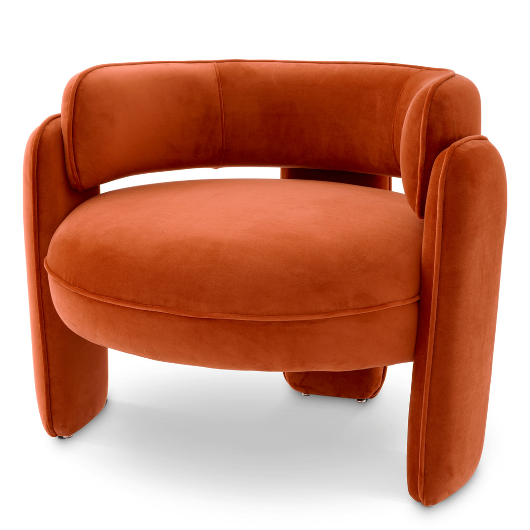Chair Chaplin Savona Orange Velvet Furniture Eichholtz