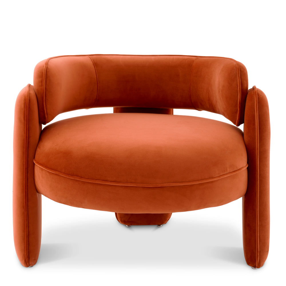 Chair Chaplin Savona Orange Velvet Furniture Eichholtz
