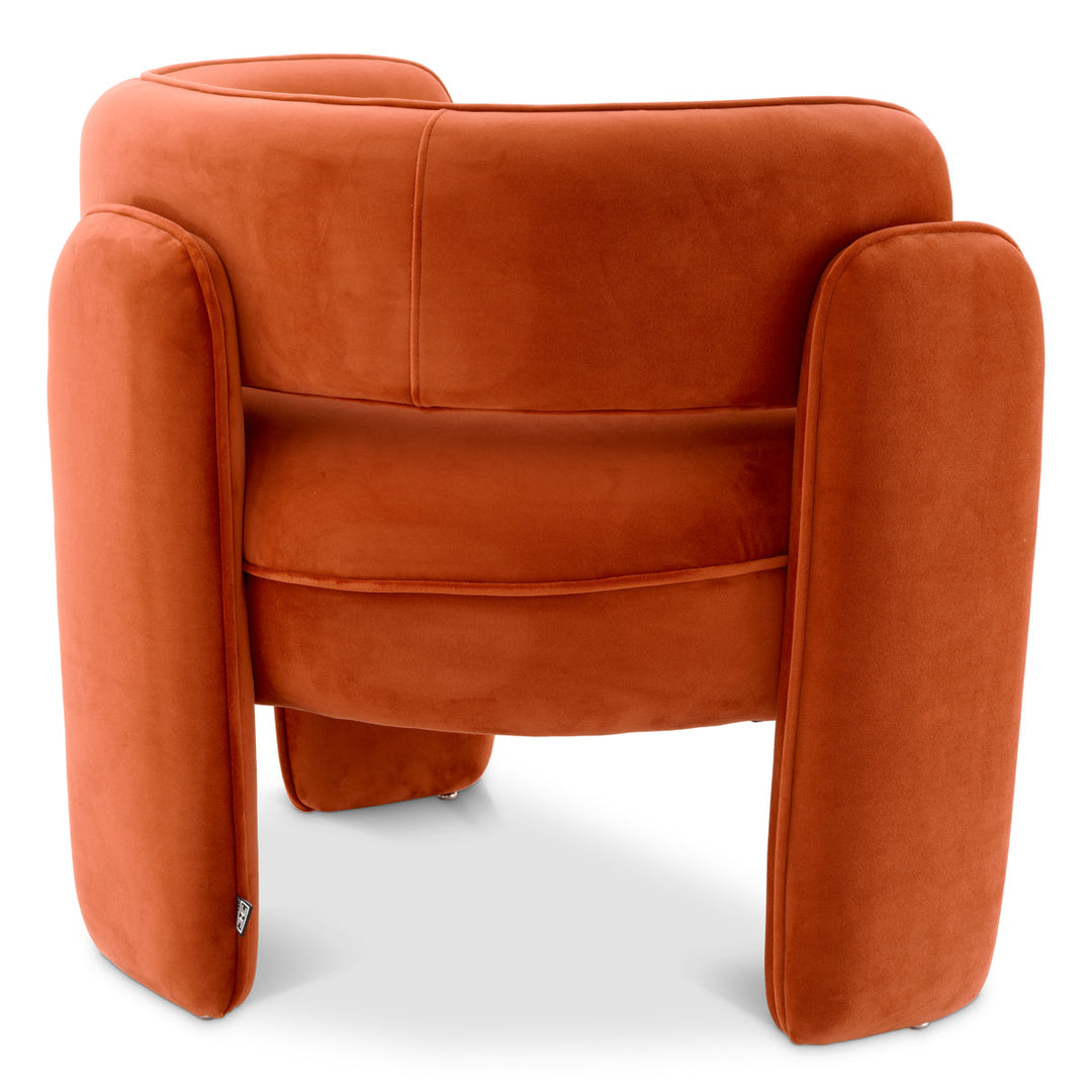 Chair Chaplin Savona Orange Velvet Furniture Eichholtz