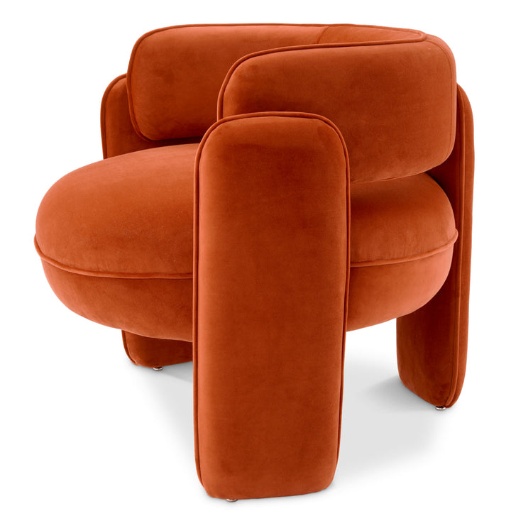 Chair Chaplin Savona Orange Velvet Furniture Eichholtz