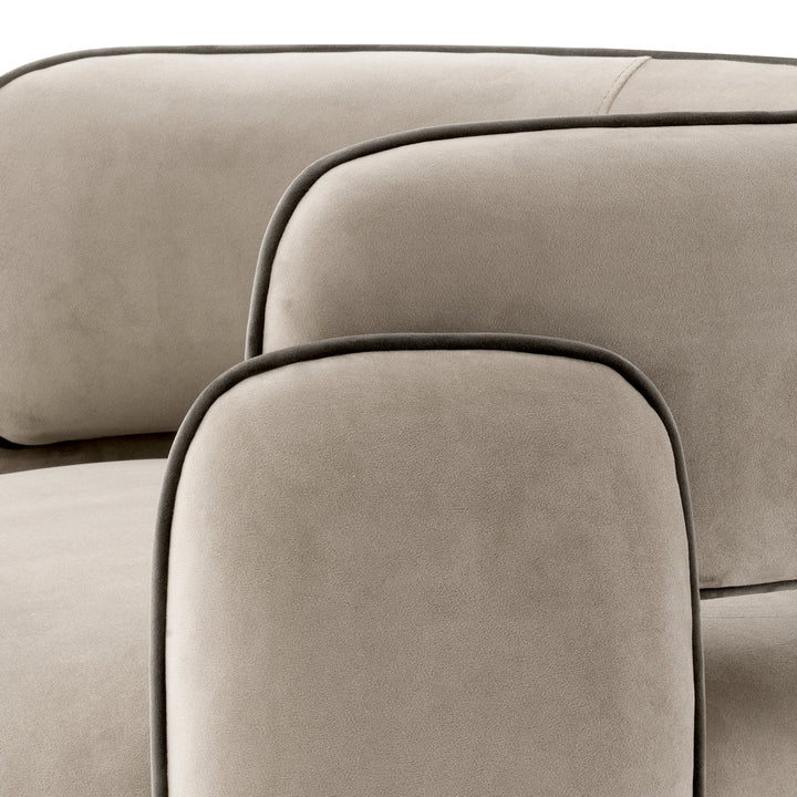 Chair Chaplin Savona Greige Velvet Furniture Eichholtz