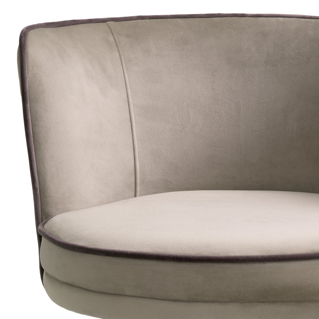 Bar Stool Grenada Savona Greige Velvet Furniture Eichholtz