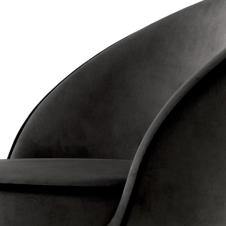 Bar Stool Cooper Set Of 2 Roche Dark Grey Velvet Furniture Eichholtz