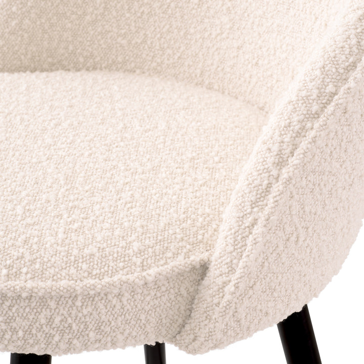 Bar Stool Cooper Set Of 2 Boucl&Eacute; Cream Furniture Eichholtz