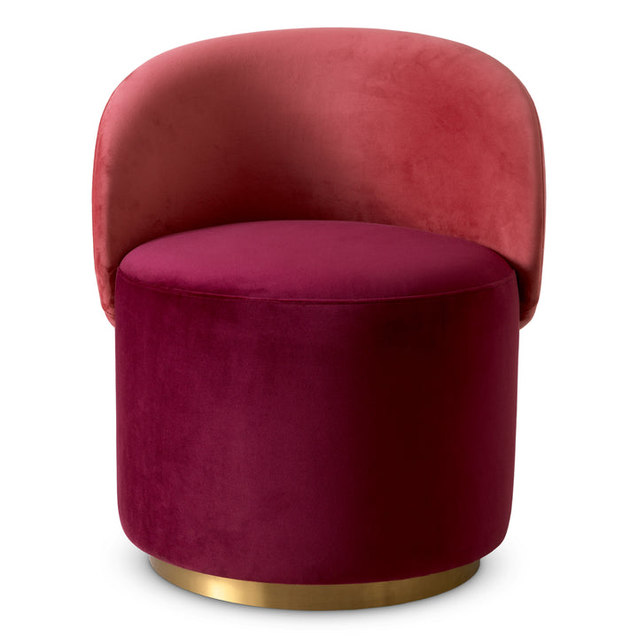 Low Dining Chair Greer Savona Bordeaux Red Velvet Furniture Eichholtz
