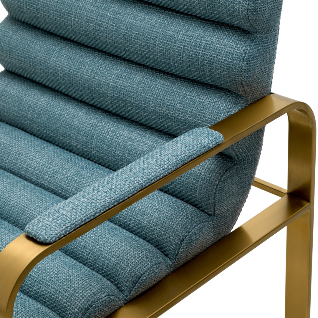 Counter Stool Olsen Brushed Brass Finish Scalea Blue Furniture Eichholtz