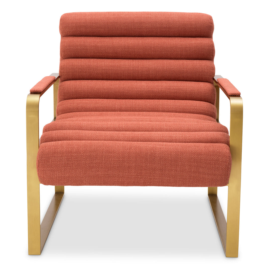 Chair Olsen Brushed Brass Finish Scalea Orange Furniture Eichholtz