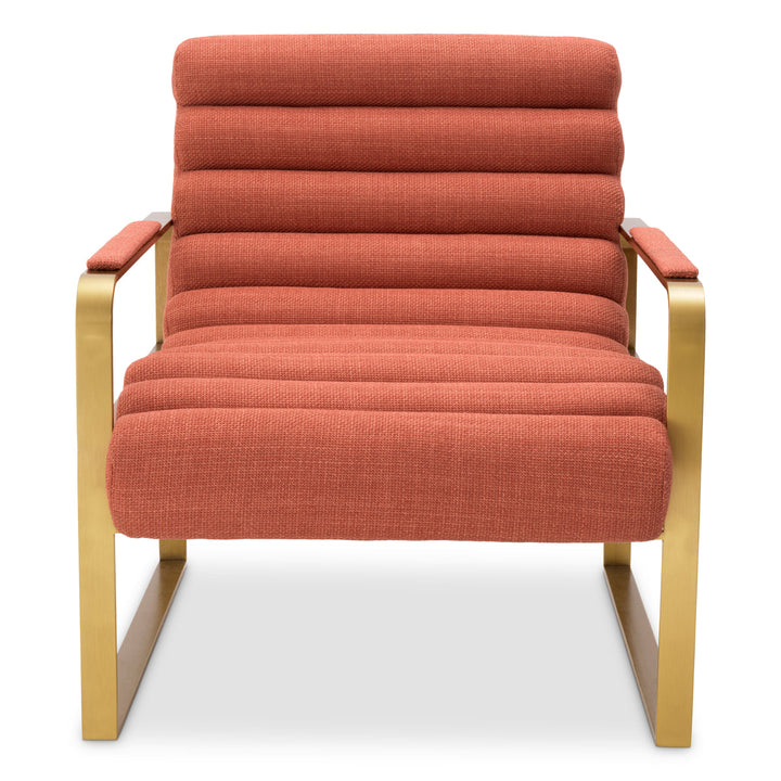 Chair Olsen Brushed Brass Finish Scalea Orange Furniture Eichholtz