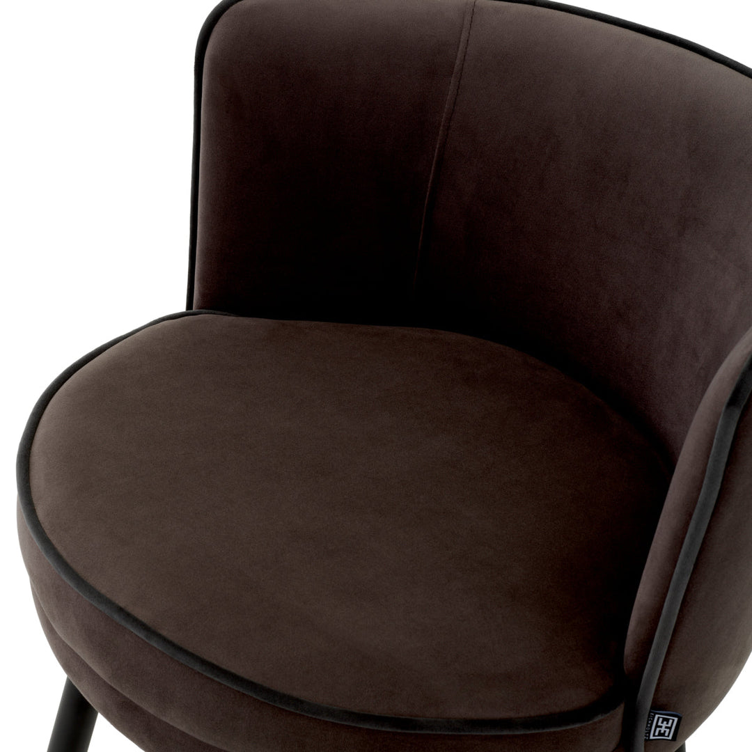 Counter Stool Grenada Savona Grey Velvet Furniture Eichholtz
