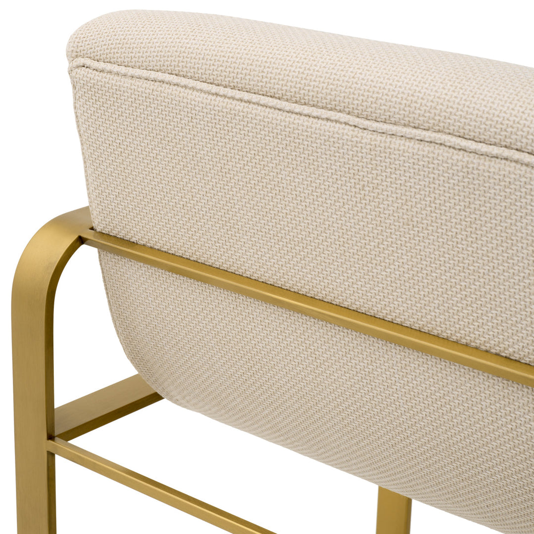 Bar Stool Olsen Brushed Brass Finish Scalea Sand Furniture Eichholtz