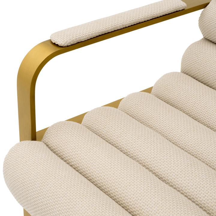 Counter Stool Olsen Brushed Brass Finish Scalea Sand Furniture Eichholtz