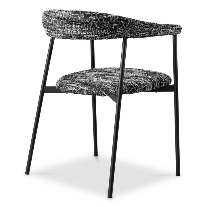 Dining Chair Julio Set Of 2 Boucl&Eacute; Sonata Black Furniture Eichholtz