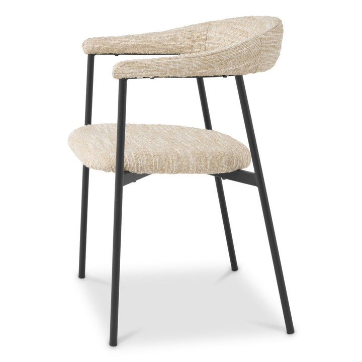 Dining Chair Julio Set Of 2 Boucl&Eacute; Sonata Cream Furniture Eichholtz