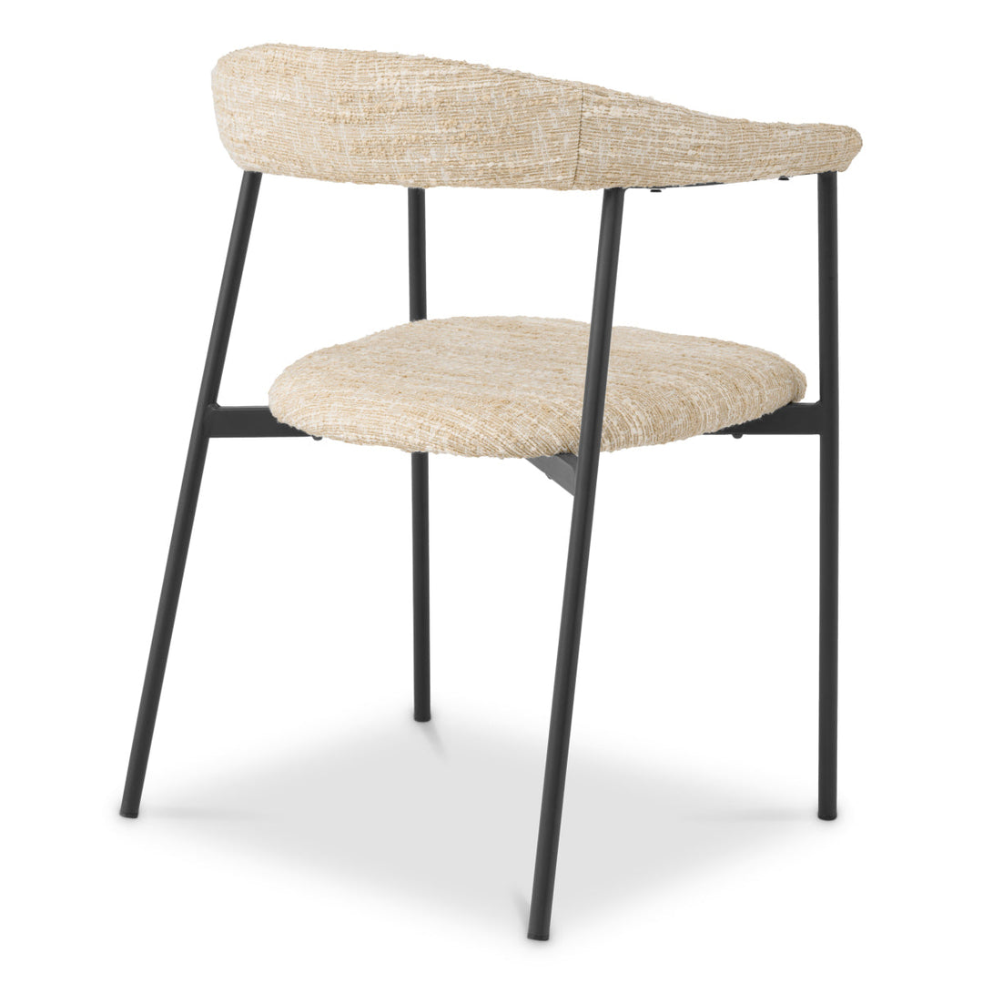 Dining Chair Julio Set Of 2 Boucl&Eacute; Sonata Cream Furniture Eichholtz