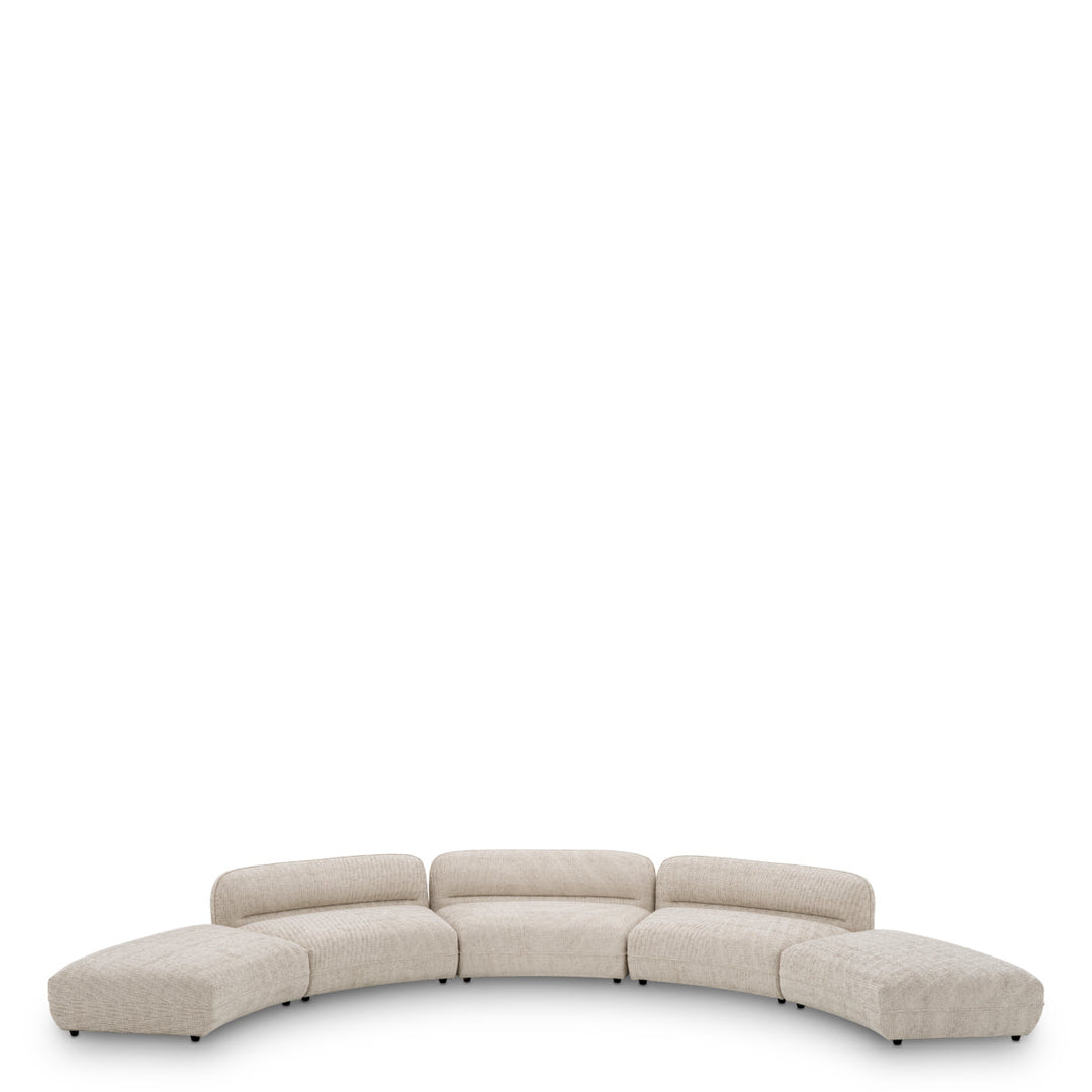 Modular Sofa Grand Avenue - Ottoman Creststone Beige Furniture Eichholtz