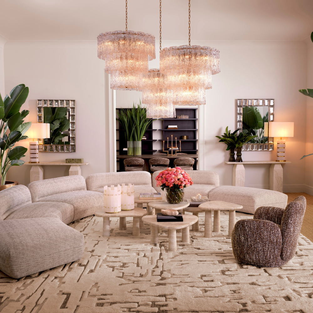 Modular Sofa Grand Avenue - Ottoman Creststone Beige Furniture Eichholtz