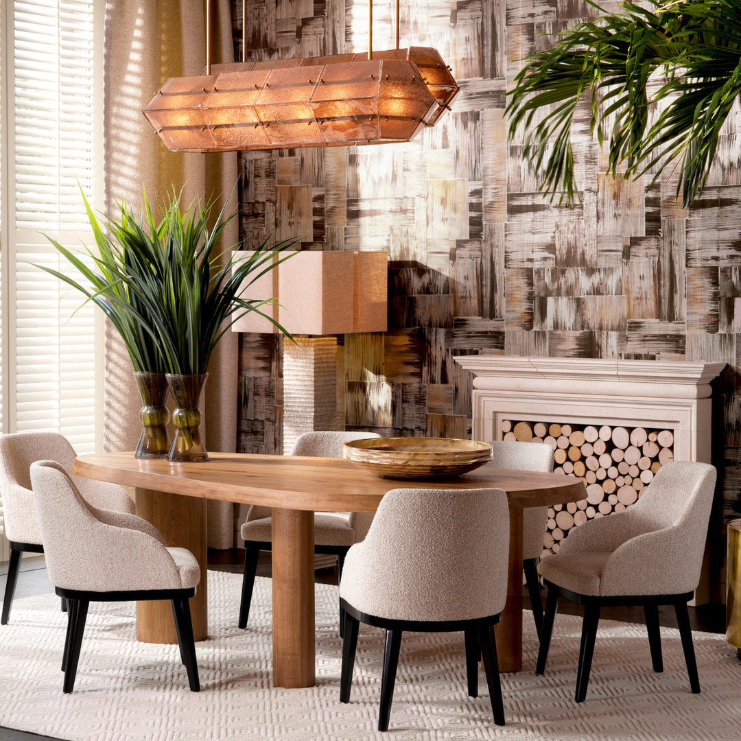 Dining Chair Costa With Arm Kempton Beige Furniture Eichholtz