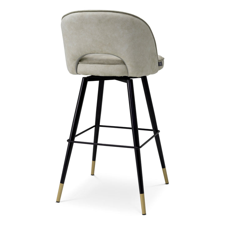 Bar Stool Cliff Set Of 2 Mayer Silver Showroom Model Furniture Eichholtz