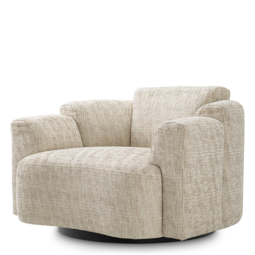 Swivel Chair Marbella Creststone Beige Furniture Eichholtz