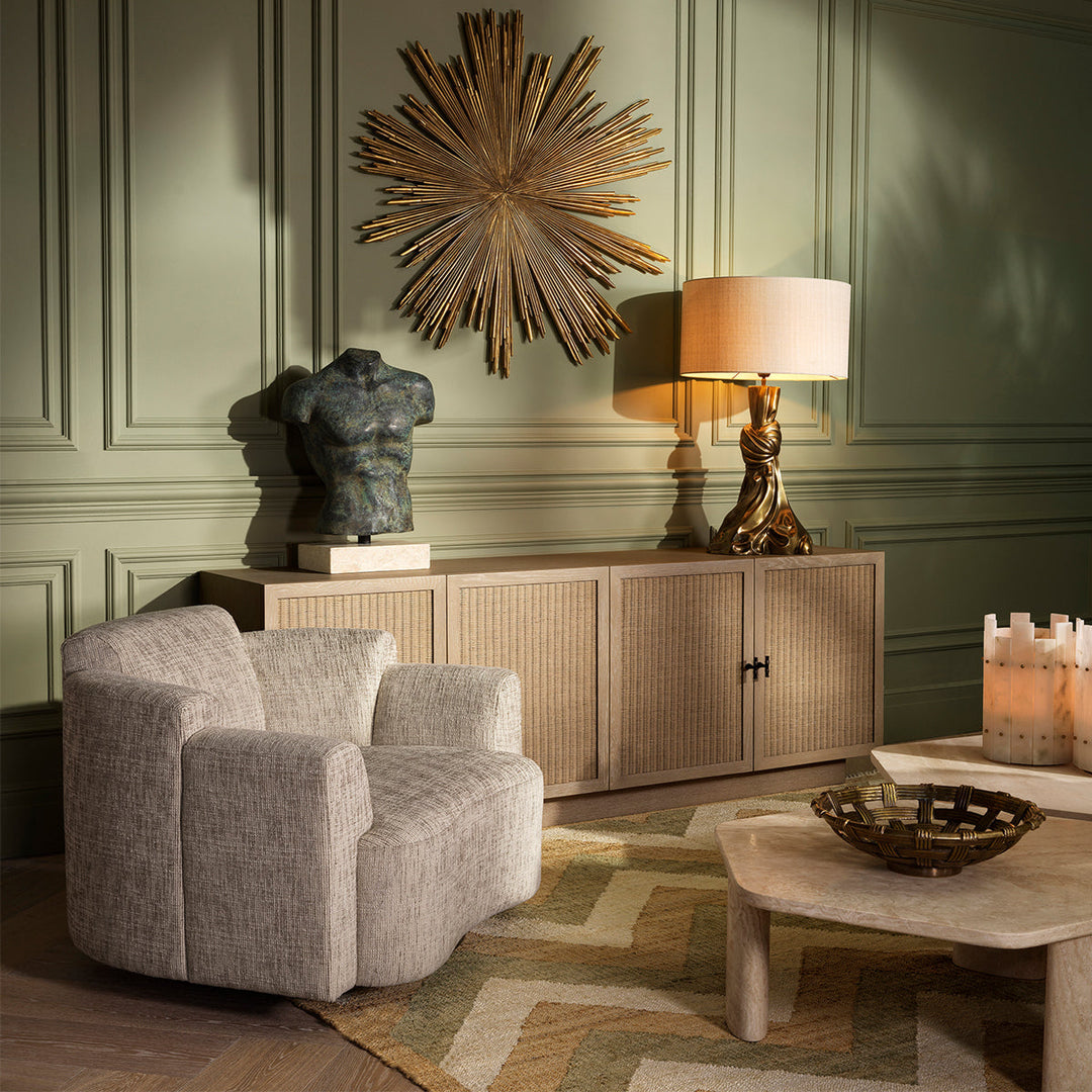 Swivel Chair Marbella Creststone Beige Furniture Eichholtz