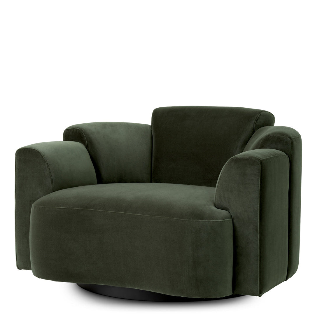 Swivel Chair Marbella Torrin Green Velvet New Collection - January 2026 Eichholtz