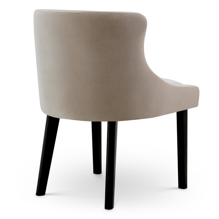 Dining Chair Chavelle Black Finish Torrin Natural Velvet New Collection - January 2026 Eichholtz