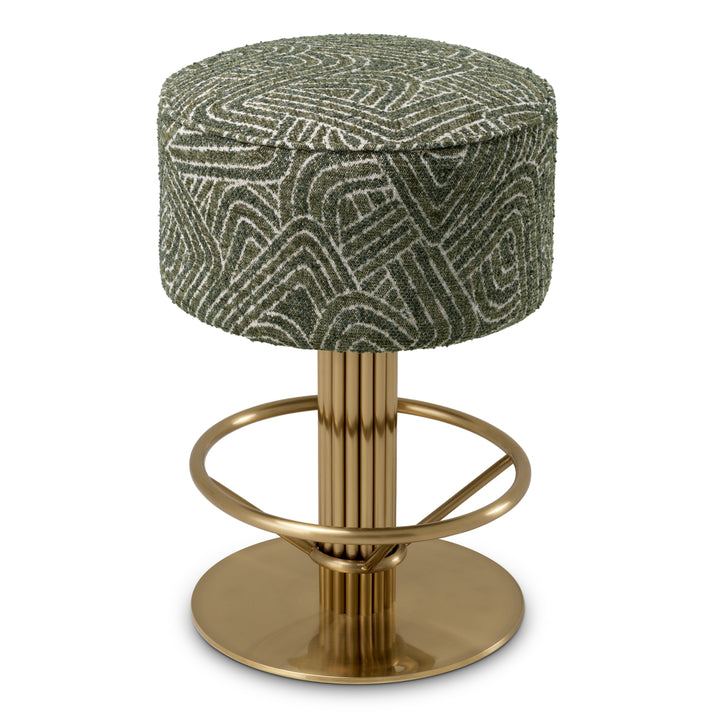 Counter Stool Carleton Brushed Brass Finish Camari Green - Image 3