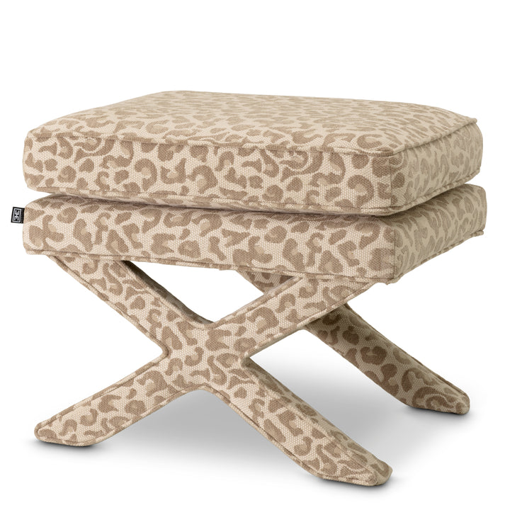 Stool Cordoba Harley Leopard Beige - Image 1