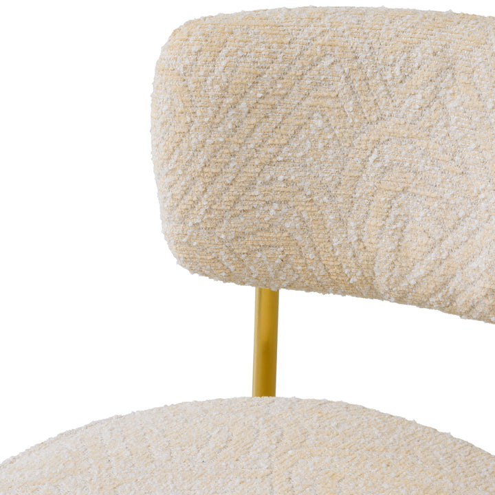 Bar Stool Carleton With Back Brushed Brass Finish Camari Cream New Collection - January 2026 Eichholtz