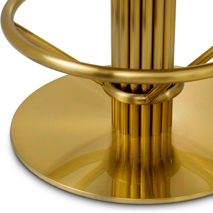 Counter Stool Carleton Brushed Brass Finish Camari Cream New Collection - January 2026 Eichholtz