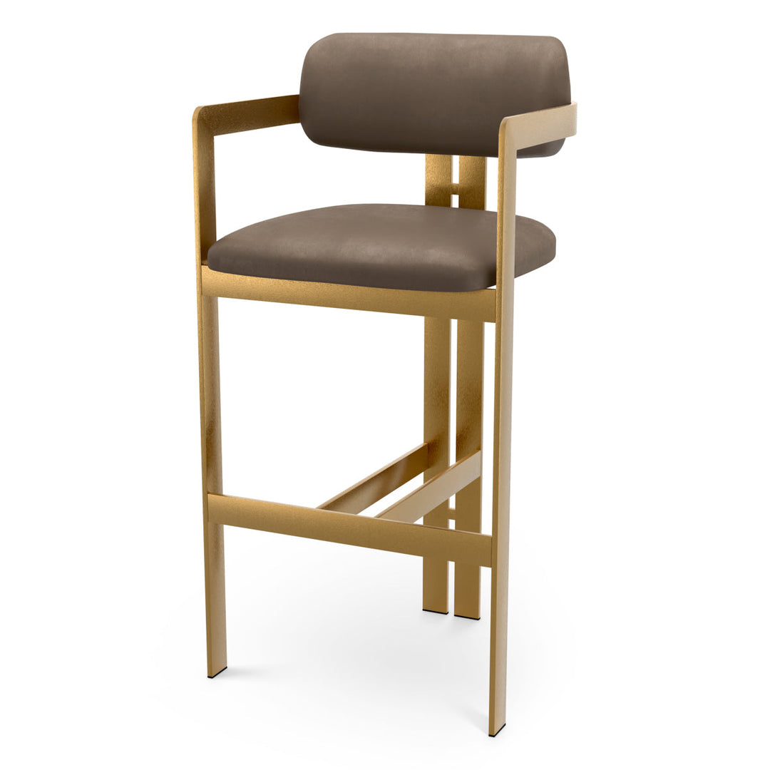 Bar Stool Donato Brushed Brass Finish Seymore Truffle Furniture Eichholtz