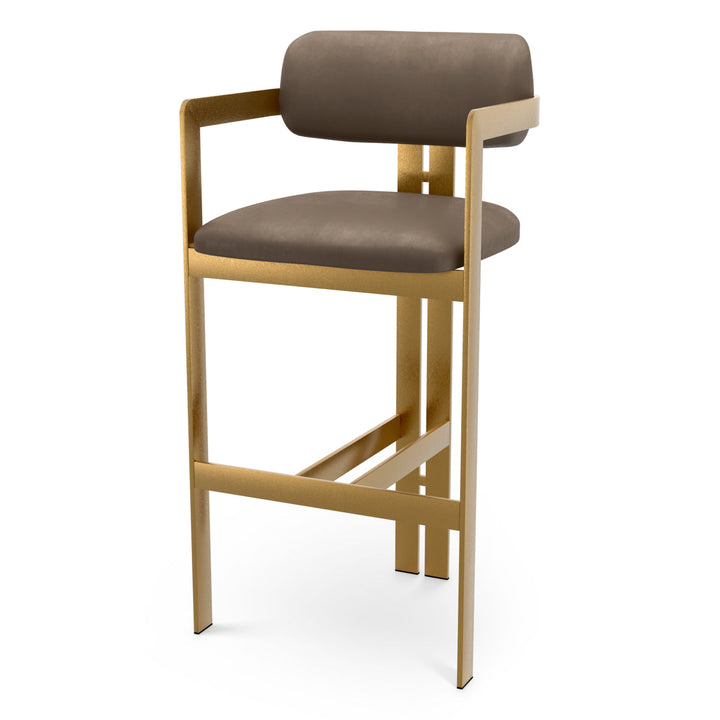 Bar Stool Donato Brushed Brass Finish Seymore Truffle Furniture Eichholtz