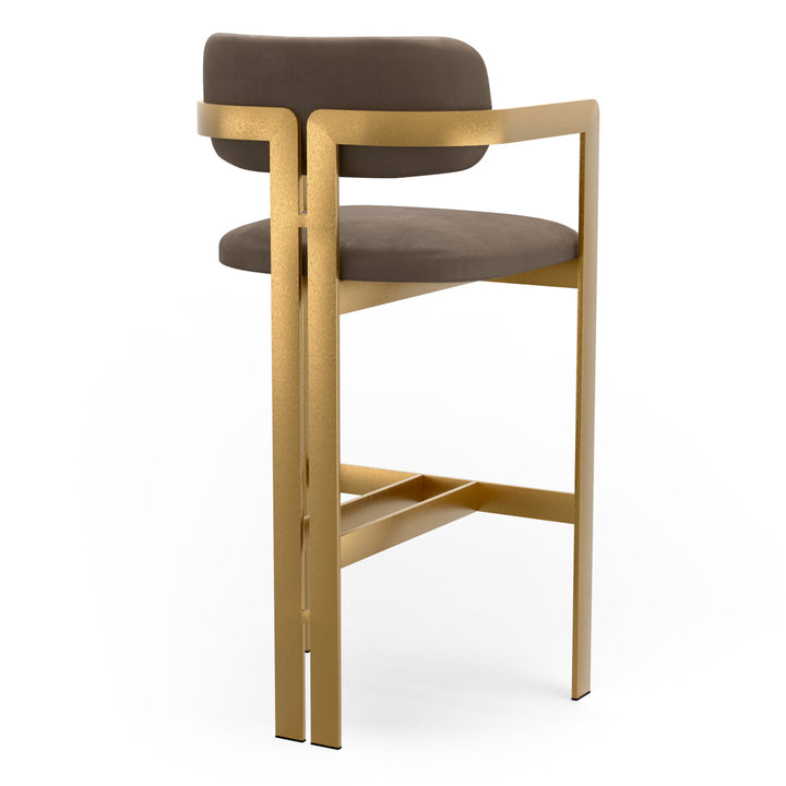 Bar Stool Donato Brushed Brass Finish Seymore Truffle Furniture Eichholtz
