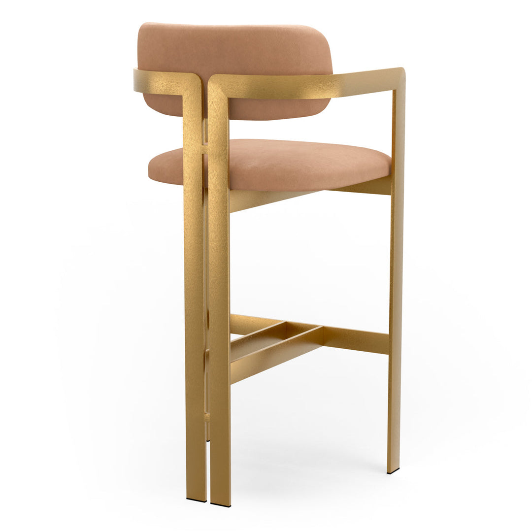Bar Stool Donato Brushed Brass Finish Seymore Camel Furniture Eichholtz