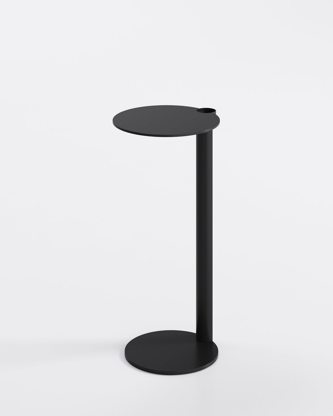 Aldo End Table Black End Table Eforma Ø8" 17¾"H Black Metal