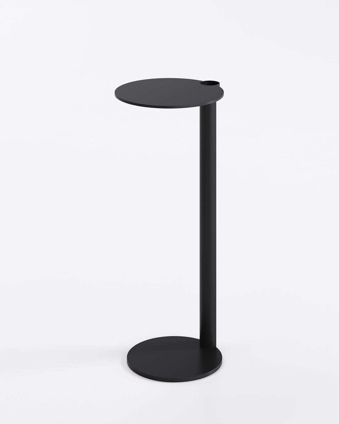 Aldo End Table Black End Table Eforma Ø8" 19¾"H Black Metal