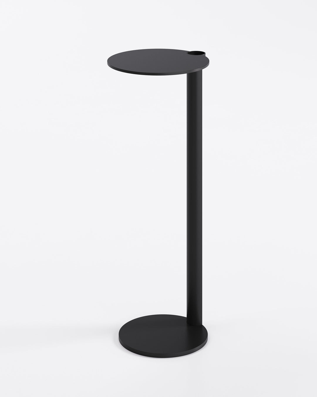 Aldo End Table Black End Table Eforma Ø8" 21¾"H Black Metal