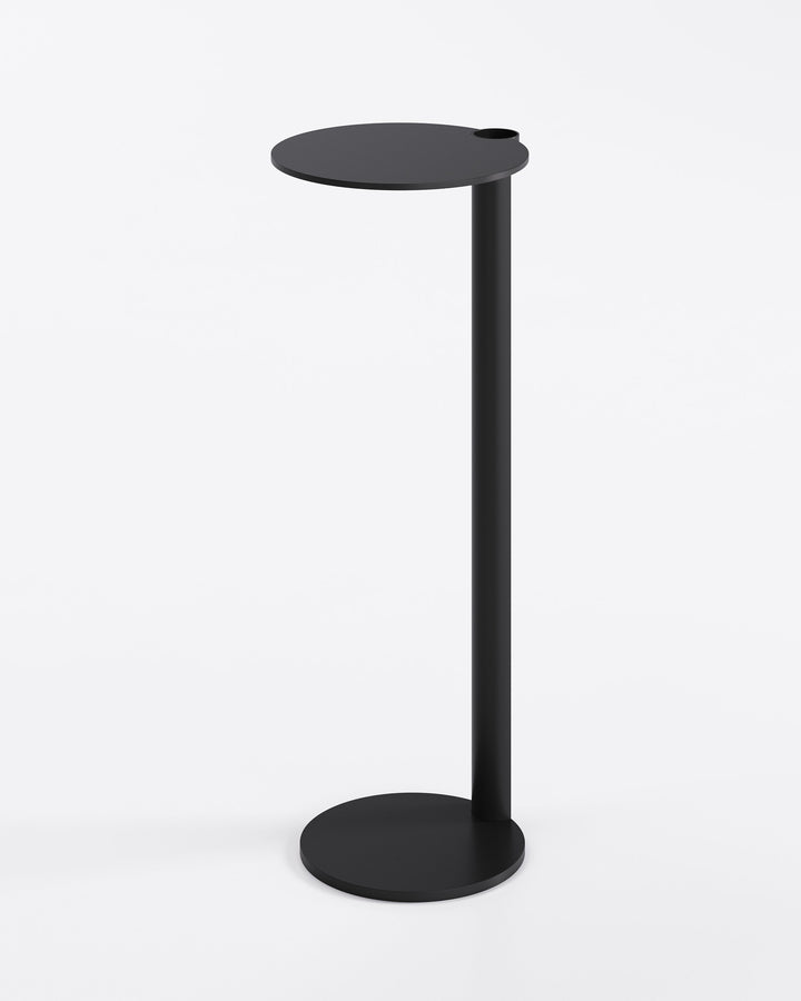 Aldo End Table Black End Table Eforma Ø8" 21¾"H Black Metal