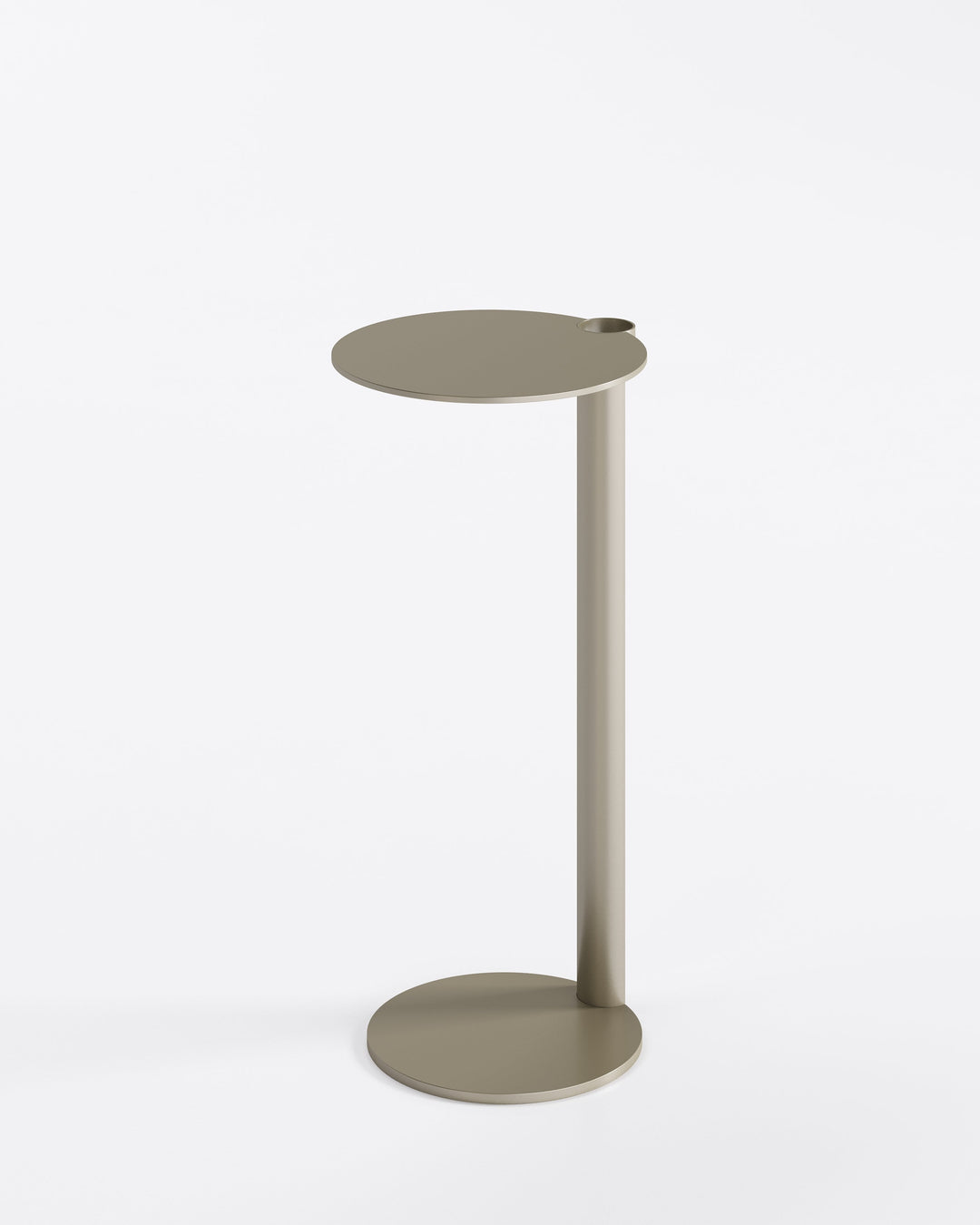 Aldo End Table Titanium End Table Eforma Ø8" 17¾"H Titanium Metal