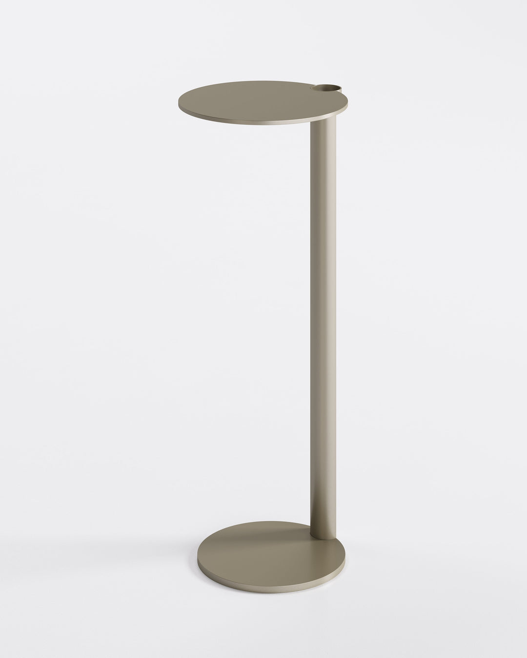 Aldo End Table Titanium End Table Eforma Ø8" 21¾"H Titanium Metal