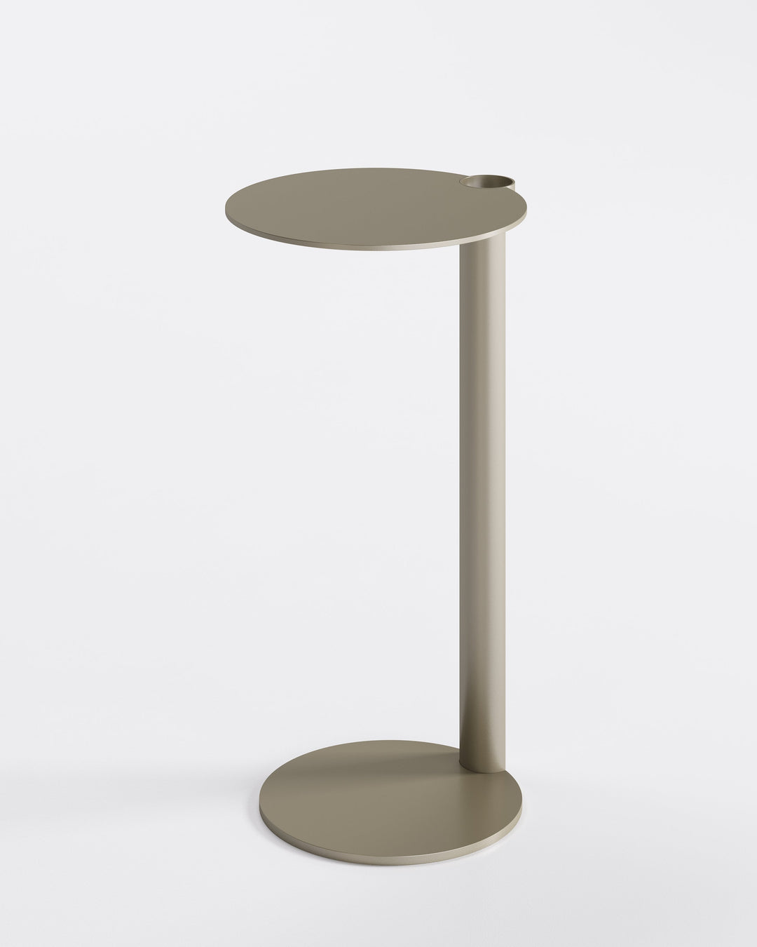 Aldo End Table Titanium End Table Eforma Ø9¾" 19¾"H Titanium Metal
