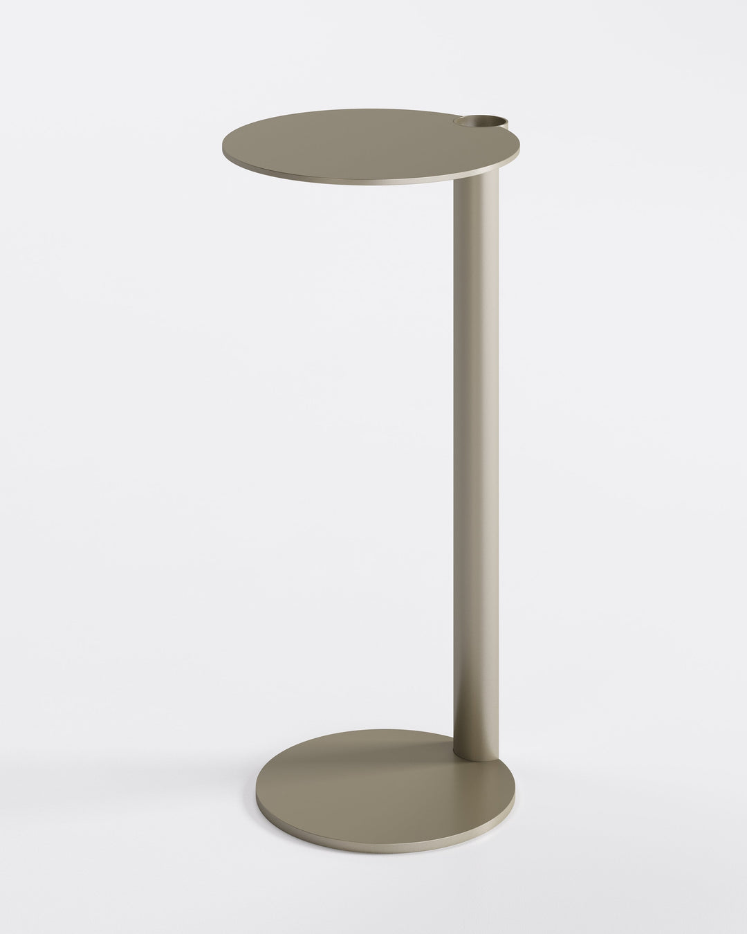 Aldo End Table Titanium End Table Eforma Ø9¾" 21¾"H Titanium Metal
